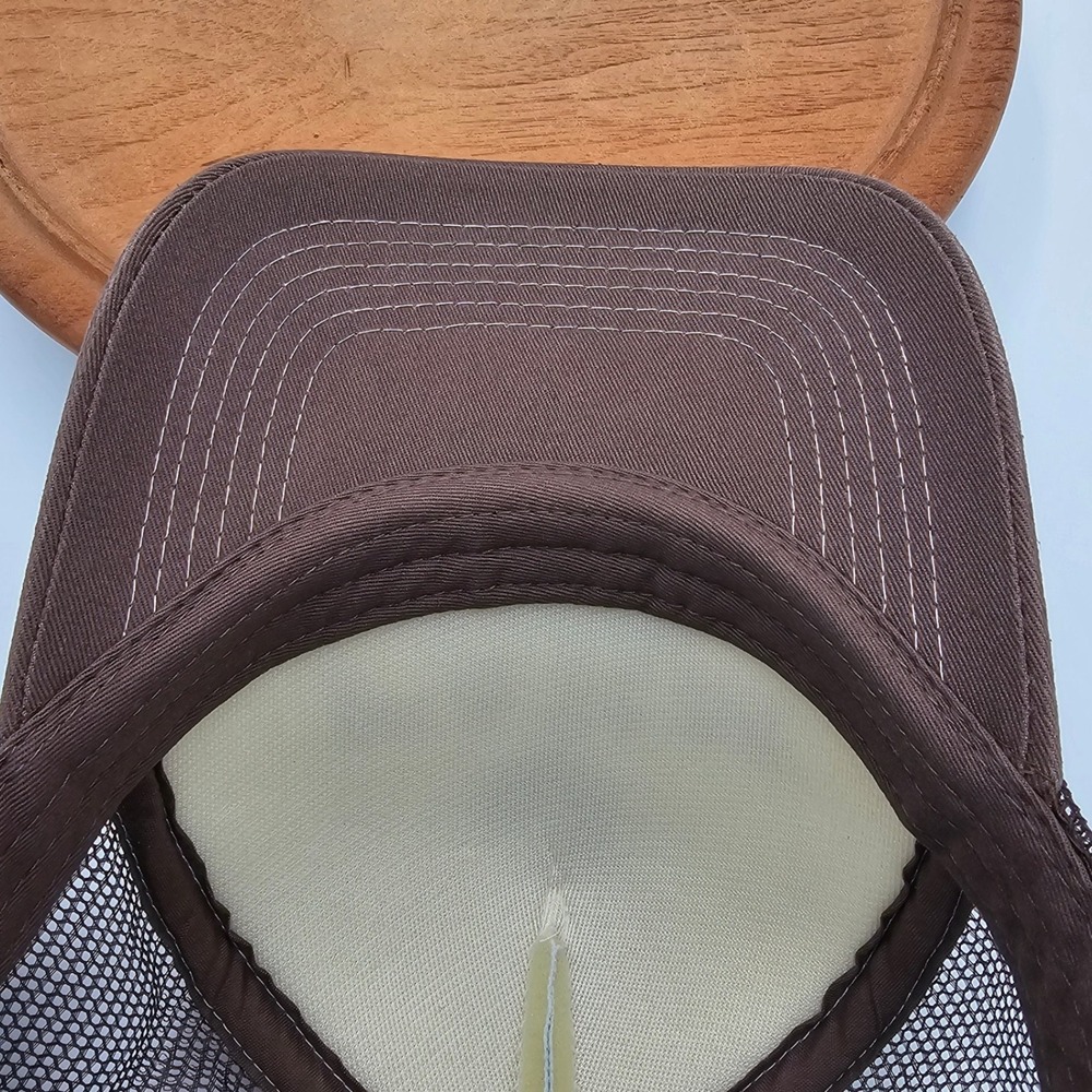 Lincoln‎ Outfitters Farm Life Rooster Trucker Hat Brown Cream Snapback Cap Mesh - Picture 7 of 9